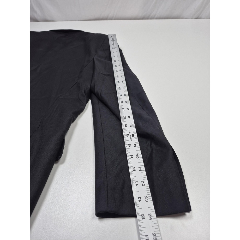 Manzini Suit Jacket Mens 40R Black Super 150s Wool Italy NWT Notch Lapel - Picture 14 of 16